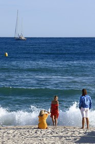 France, Alpes-Maritimes, Cannes, the Croisette beach, photo shooting