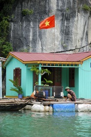 Vietnam, Quang Ninh Province, Halong Bay, listed as World Heritage by UNESCO, fishing floating village of Vong Vieng