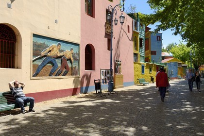 Argentina, Buenos Aires, La Boca district, the Caminito street