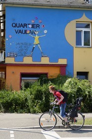 Allemagne, Bade-Wurtemberg, Fribourg en Brisgau, quartier écologique Vauban