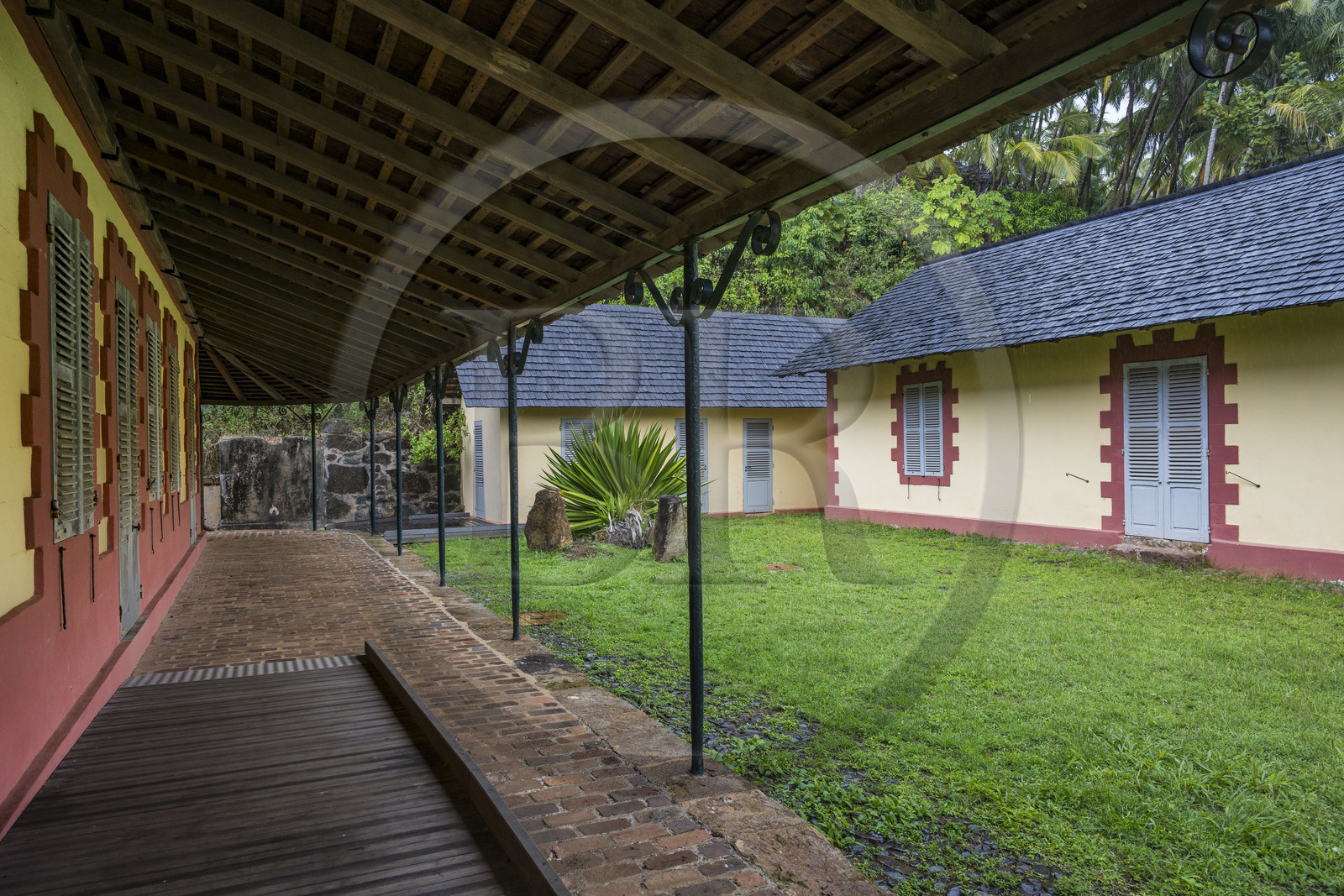 France, Guyane, Kourou, Iles du Salut, Ile Royale, la maison du directeur du bagne