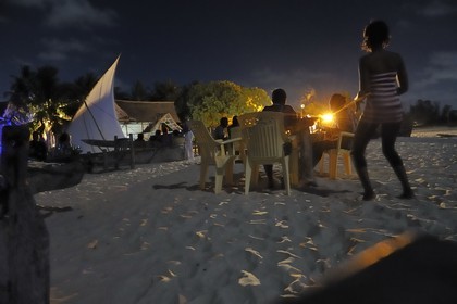 Tanzania, Dar es-Salaam, the restaurant bar and concert place Cine Club located at Mikocheni on the beach