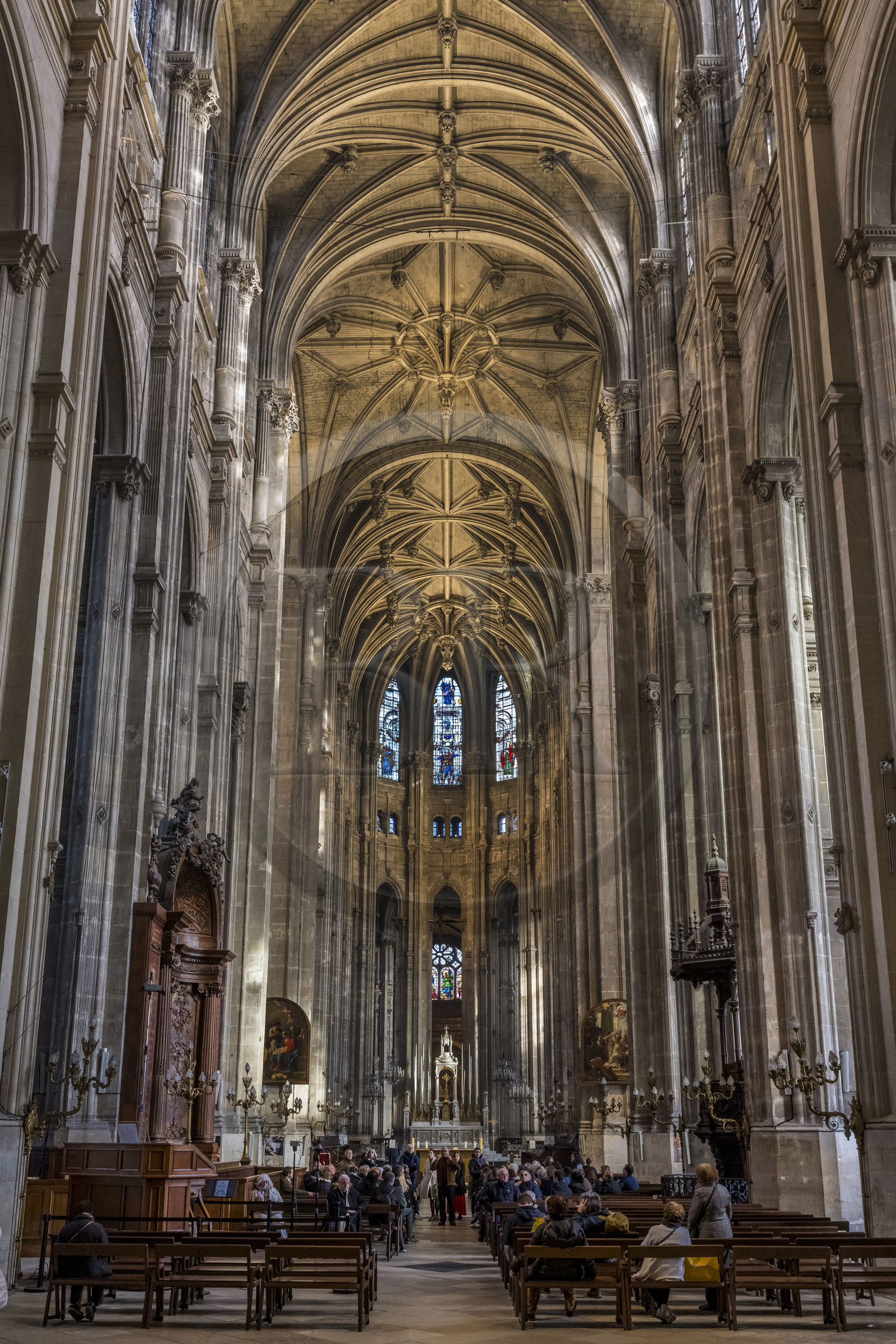 France, Paris (75), quartier des Halles, l'église Saint-Eustache,