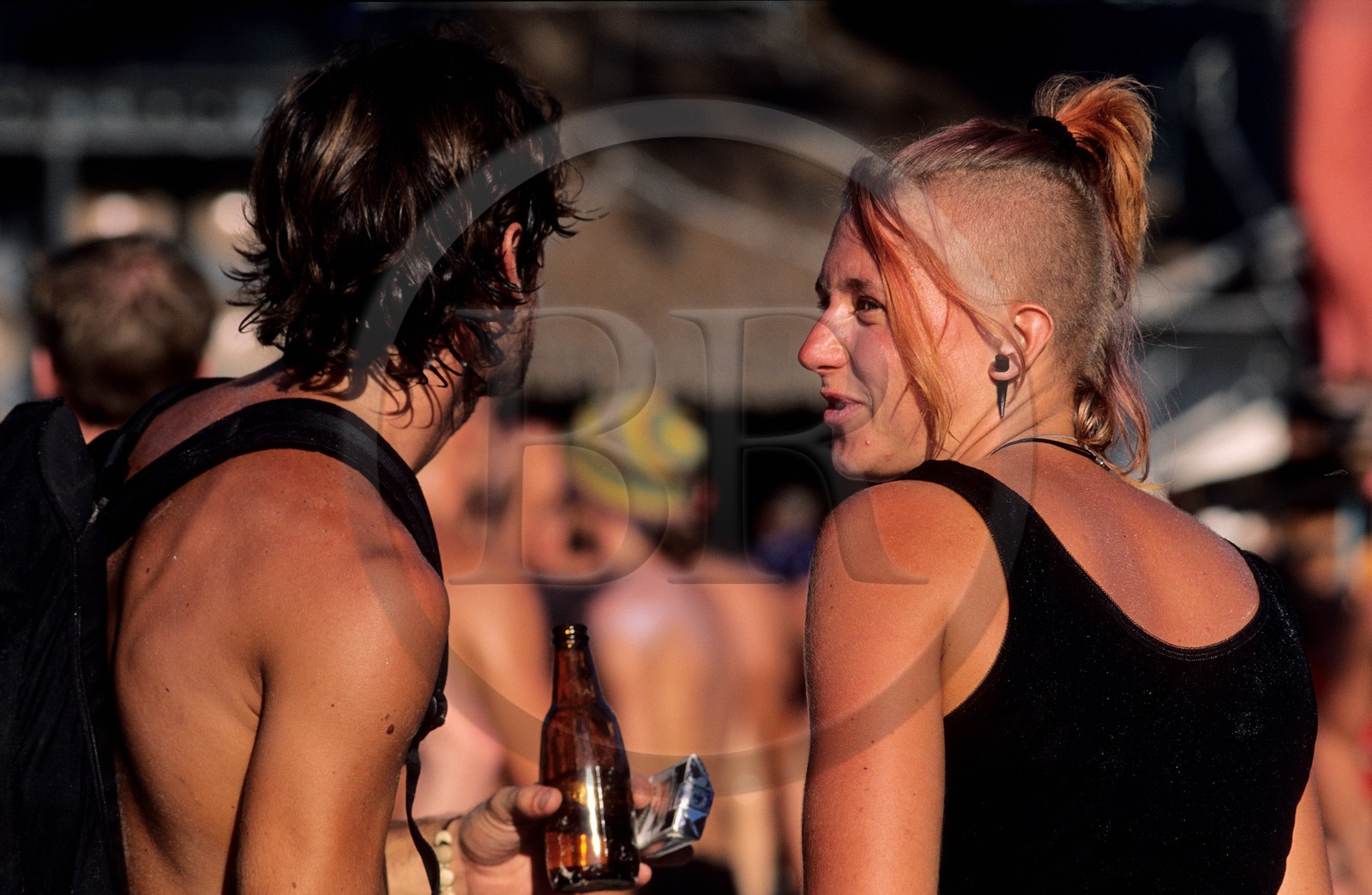 Thaïlande, Archipel îles Samui, Full Moon Party sur l' île de Koh Pha-Ngan, lever du soleil sur la plage de Had Rin