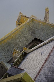 France, Manche (50), l'abbaye du Mont-Saint-Michel, classé Patrimoine Mondial de l'UNESCO, la Merveille, le cloître