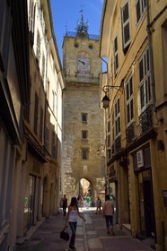 France, Bouches du Rhone, Aix en Provence, belfry of the Town Hall