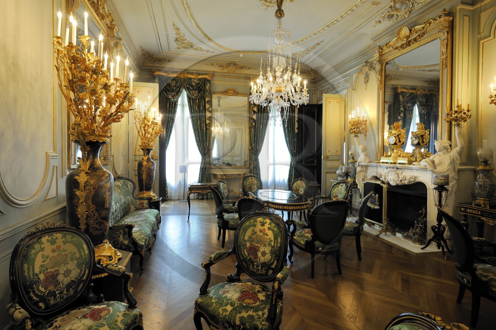 France, Hérault (34), Montpellier, centre historique, musée Fabre, Hôtel de Cabrières Sabatier d'Espeyran, le Salon Vert, mention obligatoire: géré par Montpellier