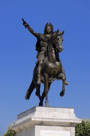 France, Herault, Montpellier, historical center, Place du Peyrou (Peyrou Square), Louis XIV statue