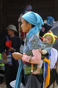 Vietnam, Lao Cai province, North-West Sapa district, multi-ethnic market at Muong Hum