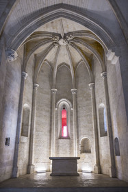 France, Bouches du Rhone, Tarascon, King René's castle dating from the 15th century, lower chapel or chapel of the Virgin