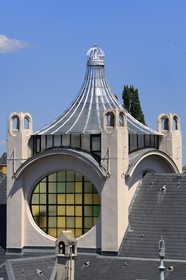 France, Bas Rhin, Strasbourg, Neustadt district dating from the german period, Stempel Villa at 4 rue Erckmann Chatrian by architects and F.Lütke H.Backes (1902-1904), the Jugendstil domelight