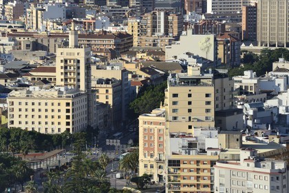 Spain, Andalusia, Malaga, Soho district, barrio de las Artes (Arts District), Maus street art, mural Infinitud del Universo by the artiste Faith47 in the avenue Alameda Principal