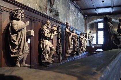 France, Bas Rhin, Strasbourg, old town listed as World Heritage by UNESCO, Musee de l'Oeuvre Notre Dame (Oeuvre Notre Dame museum), lodge room, 13th century statuary from the cathedral