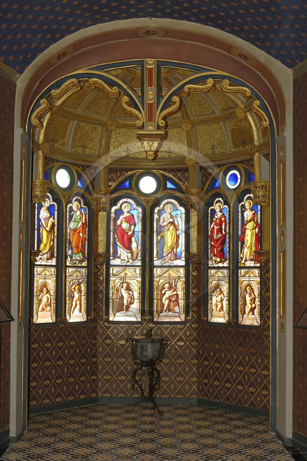 France, Loir-et-Cher (41), vallée de la Loire classée au Patrimoine Mondial de l'UNESCO, château de Blois, l'oratoire de la Reine Catherine de Médicis