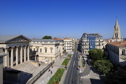 France, Hérault (34), Montpellier, l'Ecusson, le Palais de Justice sur la rue Foch