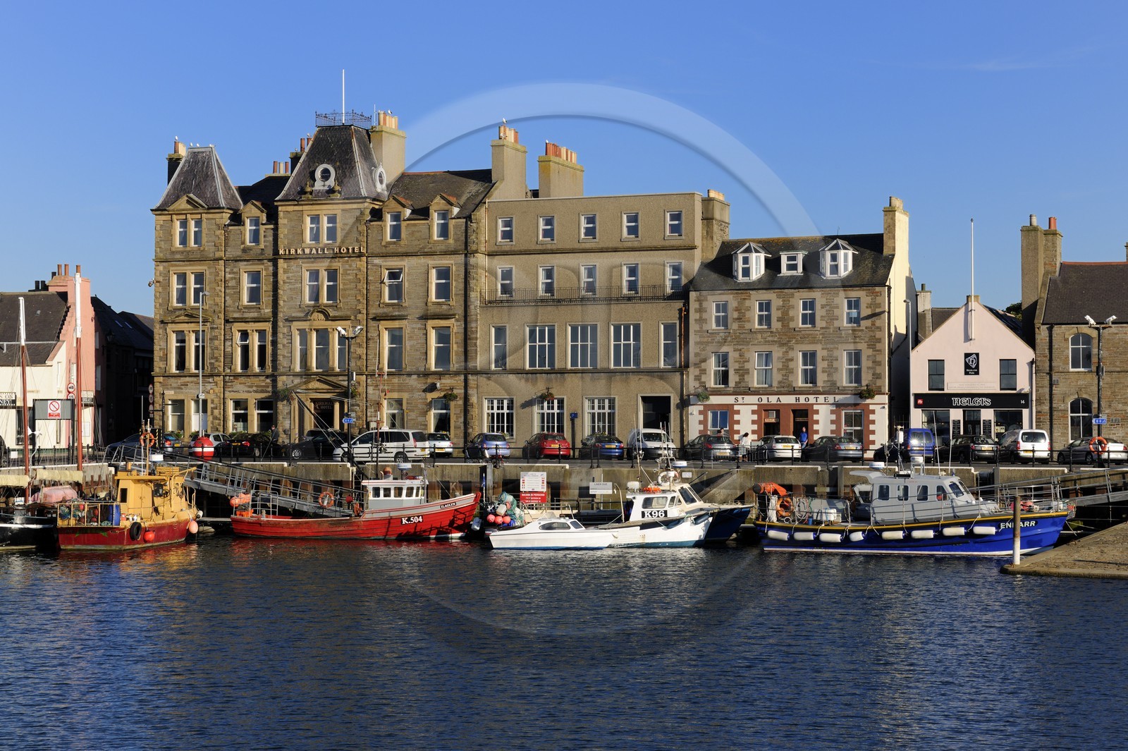 Royaume-Uni, Ecosse, Iles Orcades, Mainland, port de pêche de Kirkwall,