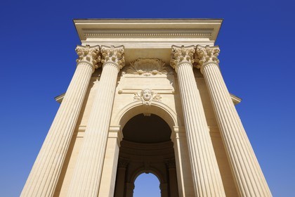 France, Hérault (34), Montpellier, le château d'eau sur la Promenade du Peyrou