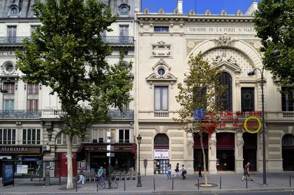 France, Paris (75), theatre de la porte Saint-Martin sur le boulevard Saint-Martin