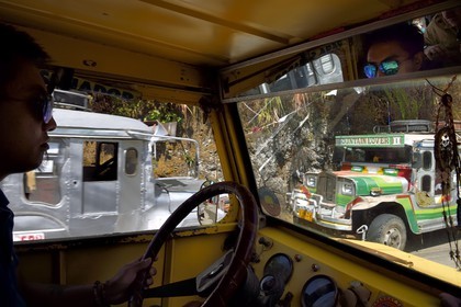 Philippines, province d'Ifugao, ville de Banaue, jeepney (jeep allongée pour le transport de passagers)