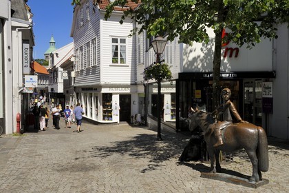 Norway, Rogaland County, Stavanger, wooden houses in the old town