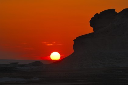 Egypte, désert libyque, le Désert Blanc au nord de Farafra