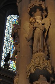 France, Bas Rhin (67), Strasbourg, la cathédrale Notre-Dame, le pilier des Anges