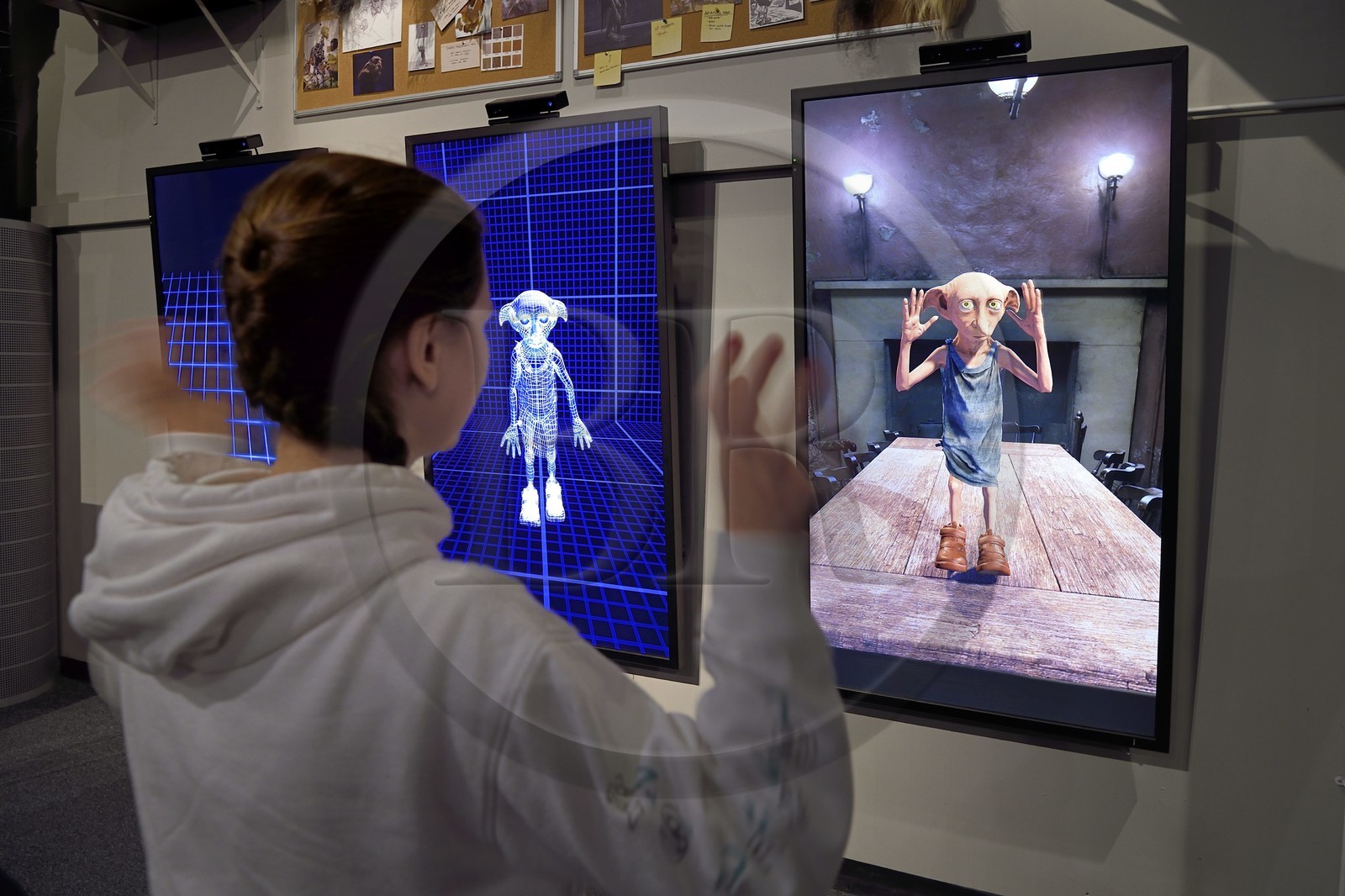 Royaume-Uni, Hertfordshire, Leavesden, Leavesden Film Studios, Harry Potter Studio Tour London, les coulisses du tournage des 8 films de Harry Potter, Dobby en numérique