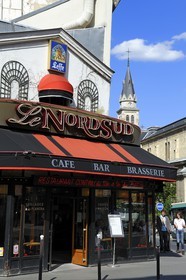 France, Paris (75), la brasserie Nord-Sud rue Ordener à l'origine une cantine improvisée pour les ouvrier de la ligne de metro Nord-Sud