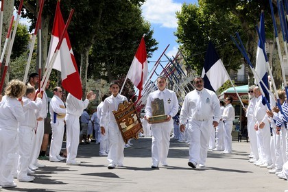 France, Hérault (34), Sète, fête de la Saint Louis, défilé des jouteurs