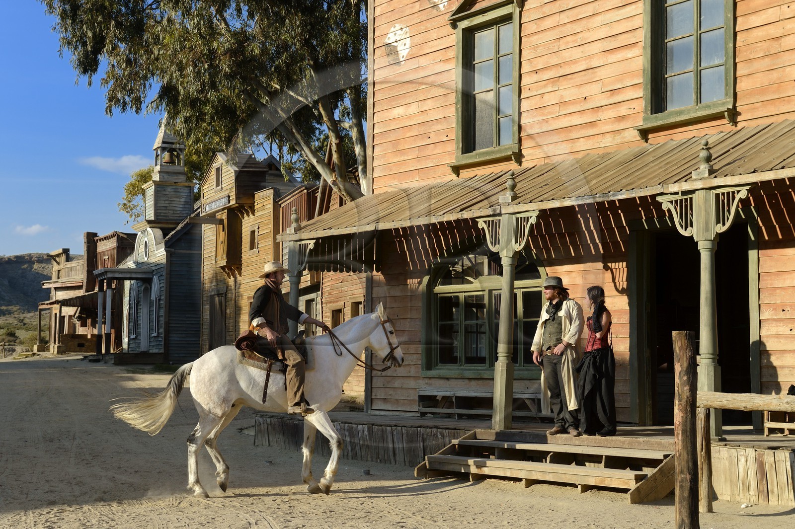 Espagne, Andalousie, province de Almeria, désert de Tabernas, parc d'attraction Fort Bravo Texas Hollywood, c'est ici que fut tourné les 7 Mercenaires de John Sturges mais aussi Les Pétroleuses de Christian-Jaque et Pour Une Poignée de Dollars de Sergio Leone