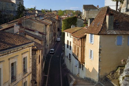 France, Dordogne (24), Périgord Vert, Nontron, rue Antonin Dedibour dans la basse ville