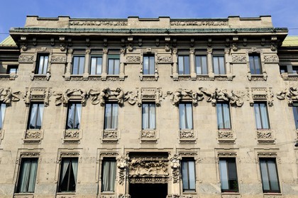 Italie, Lombardie, Milan, Palazzo Castiglioni (1901-1903) est un palais de style Art Nouveau conçus par Giuseppe Sommaruga