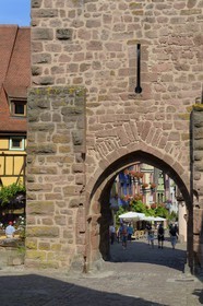 France, Haut Rhin, Riquewihr, labelled Les Plus Beaux Villages de France (The Most Beautiful Villages of France), the Dolder gate