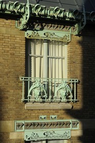 France, Paris (75), le Castel-Beranger, immeuble du 14 rue La Fontaine de style Art Nouveau  par Hector Guimard