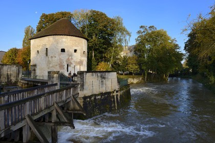 France, Meuse, Verdun, the  tour des Plaids (Pleas tower) that was part of the forme city Grand Rampart and the Puty channel