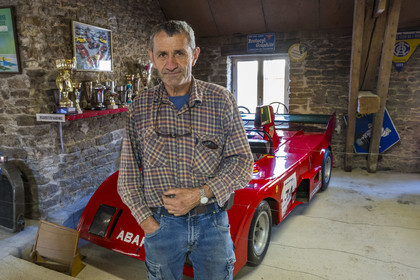France, Cote d'Or, Côte de Beaune, Savigny-les-Beaune, the castle with museums and collections of fighter planes, Abarth racing cars, motorcycles, straddle tractors, models, fire trucks, Michel Pont, who manages the estate and the museums with his daughter Marie