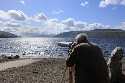 Royaume-Uni, Ecosse, région des Highlands, le Loch Ness, Steve Feltham qui chasse  Nessie depuis 1991