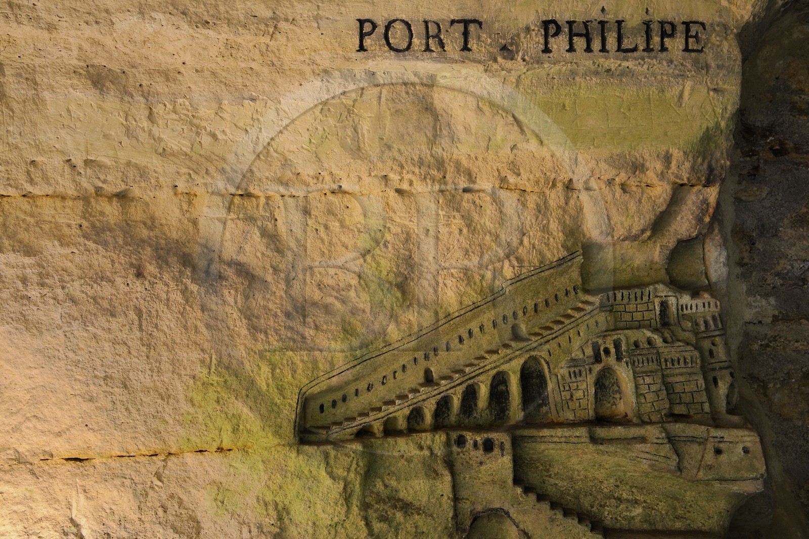 France, Paris (75), les catacombes, sculpture de Port-Mahon France, Paris (75), les catacombes, sculpture de Port-Mahon