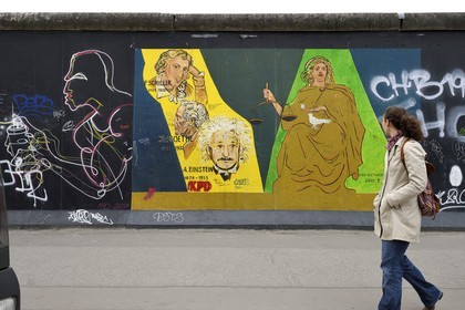 Allemagne, Berlin, Friedrichshain-Kreuzberg, East Side Gallery, le mur