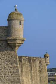 France, Morbihan, Port-Louis, Port Louis Citadel modified by Vauban, at Lorient harbour entrance, museum of the Compagnie des Indes