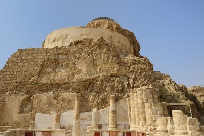 Israel, Negev Desert, Masada fortress, listed as World Heritage by UNESCO, northern Herod palace, the private residence extended down to three levels