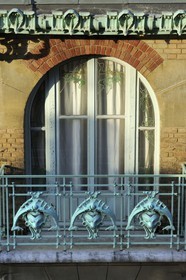 France, Paris (75), le Castel-Beranger, immeuble du 14 rue La Fontaine de style Art Nouveau  par Hector Guimard