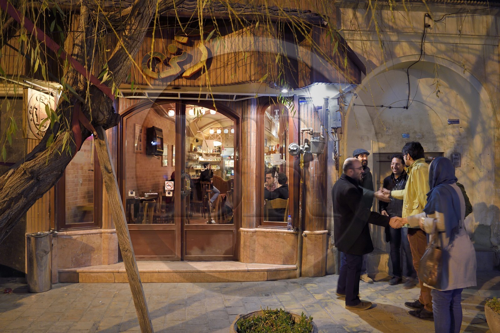 Iran, province d'Ispahan, Ispahan, quartier arménien de la Nouvelle-Djoulfa (Nor Djoura), restaurant