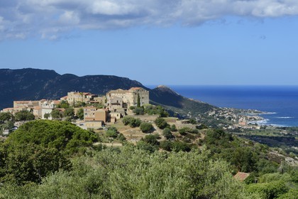 France, Haute Corse, Balagne, perched village of Pigna