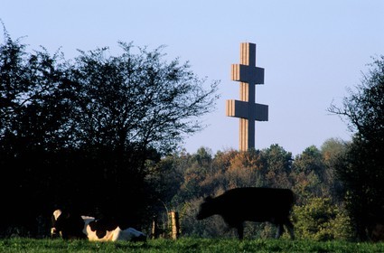 France, Haute-Marne (52), Colombey-les-Deux-Eglises, la grande croix de Lorraine