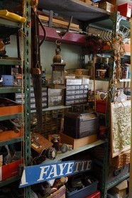 Paris (75), Cité Véron au 94 Bd de Clichy, appartement de Boris Vian, l'atelier débarras