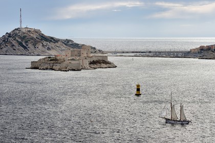 France, Bouches-du-Rhône (13), Marseille, Parc National des Calanques, Archipel des Iles du Frioul, le Chateau d'If