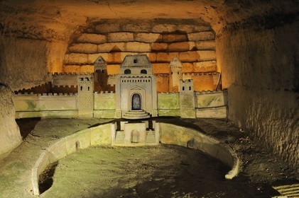 France, Paris (75), les catacombes, sculpture de Port-Mahon