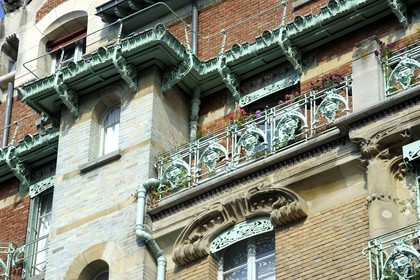 France, Paris (75), le Castel-Beranger, immeuble du 14 rue La Fontaine de style Art Nouveau  par Hector Guimard