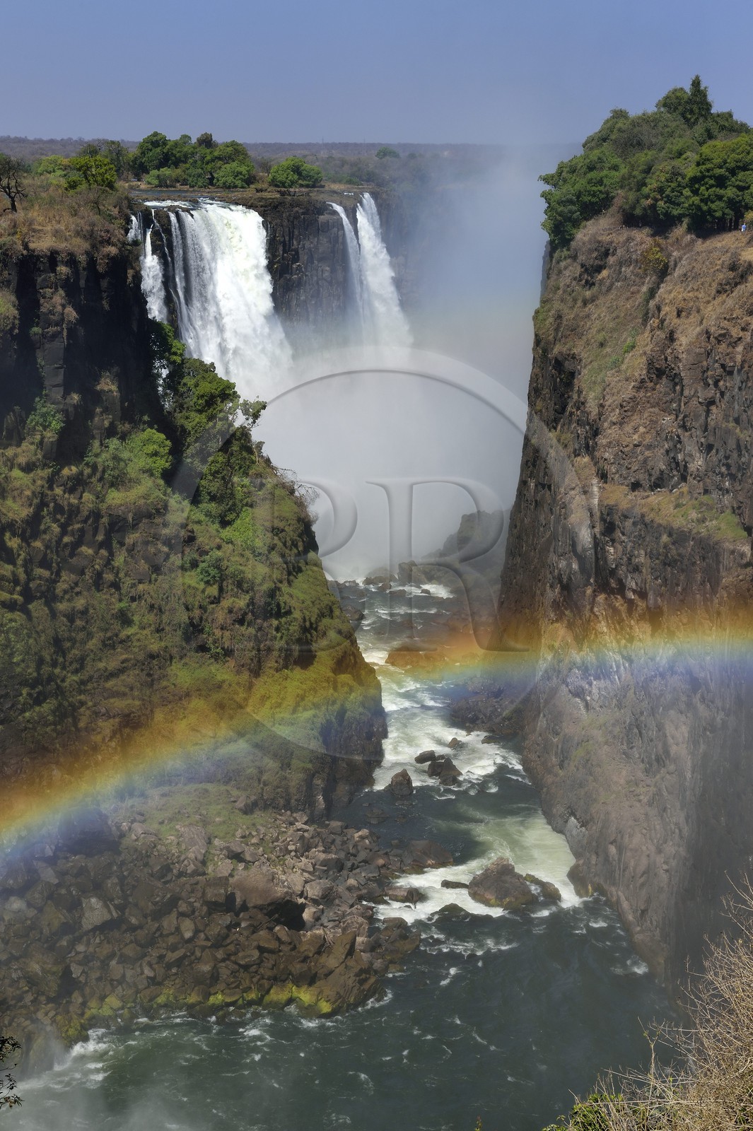 Zimbabwe, province de Matabeleland septentrional, fleuve Zambèze, les Chutes Victoria, classées Patrimoine Mondial de l'UNESCO
